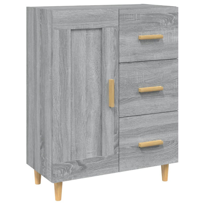 skænk 69,5x34x90 cm konstrueret træ grå sonoma-eg
