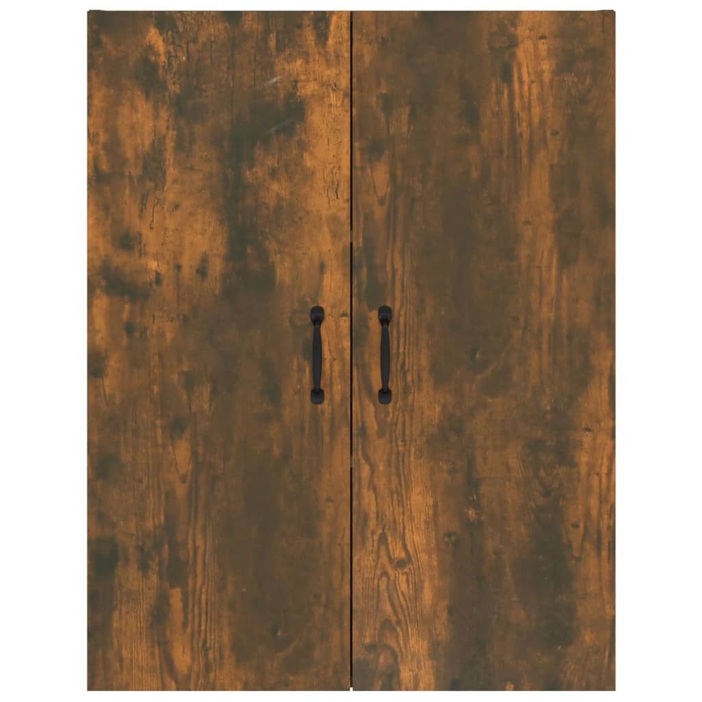 vægskab 69,5x34x90 cm konstrueret træ røget egetræsfarve