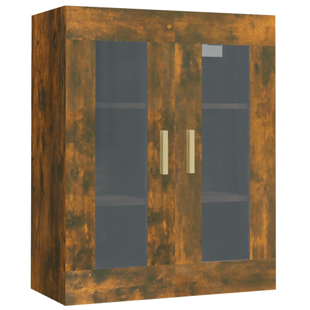 vægskab 69,5x34x90 cm røget egetræsfarve