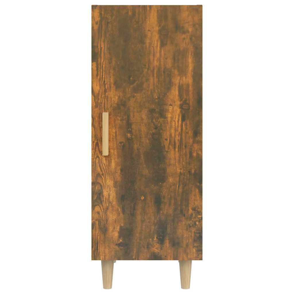 skænk 34,5x34x90 cm konstrueret træ røget egetræsfarve