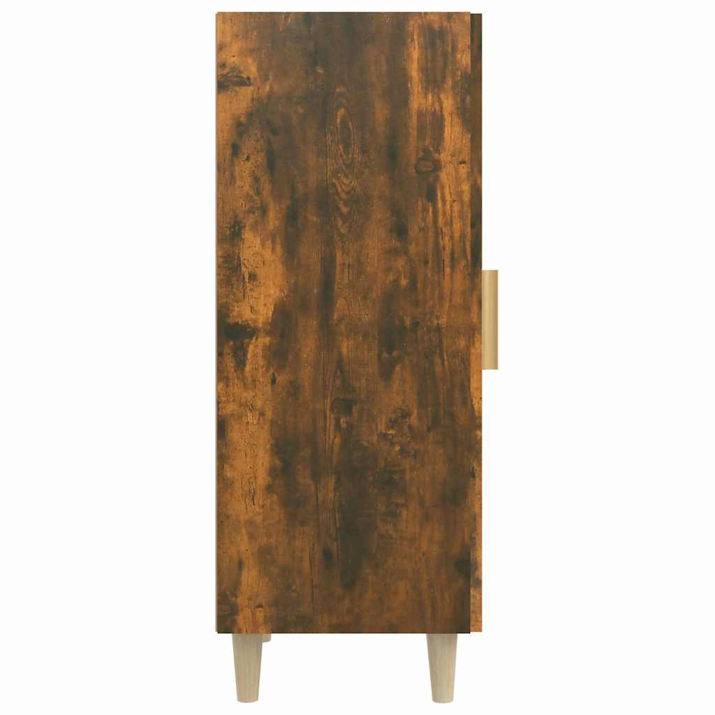 skænk 34,5x34x90 cm konstrueret træ røget egetræsfarve