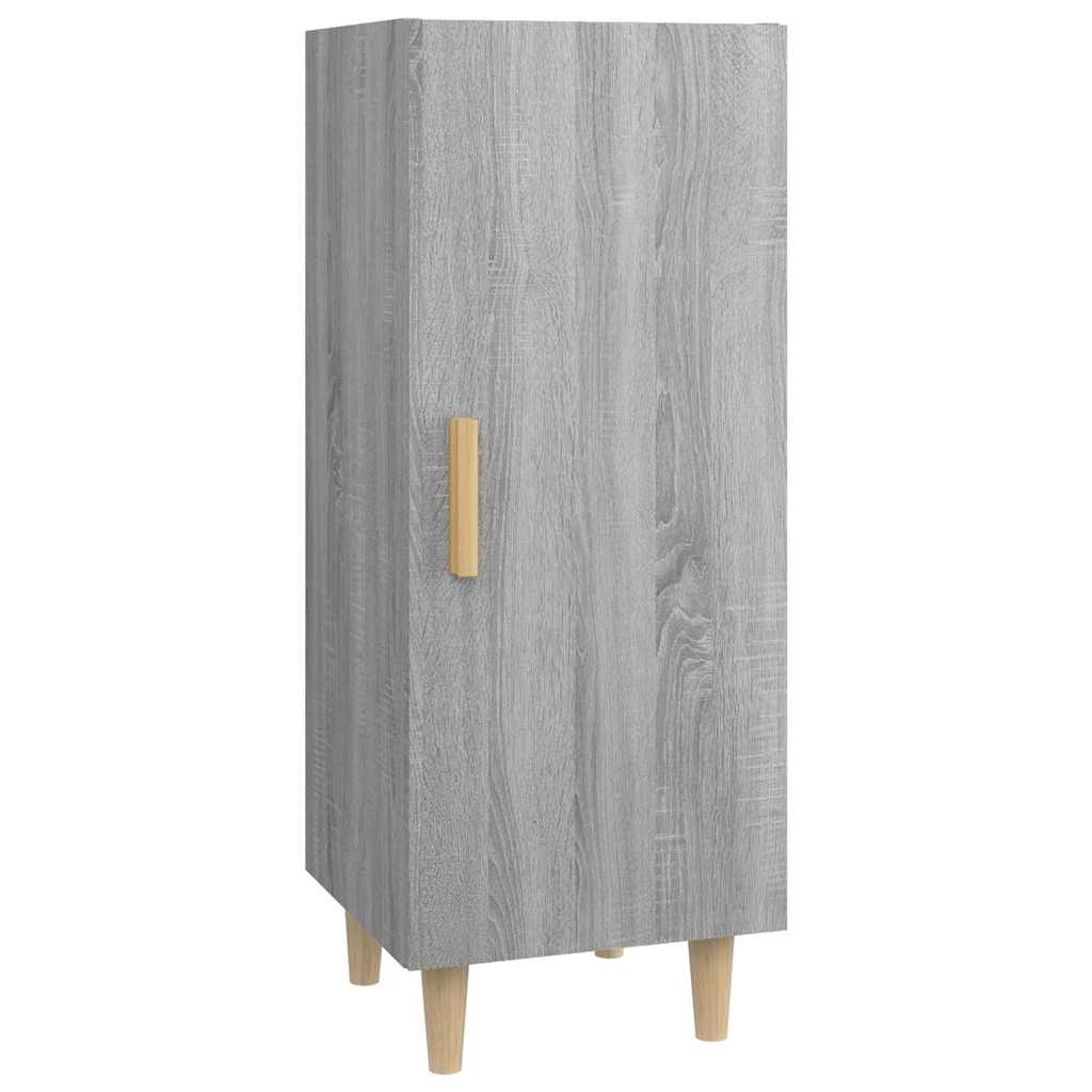 skænk 34,5x34x90 cm konstrueret træ grå sonoma-eg