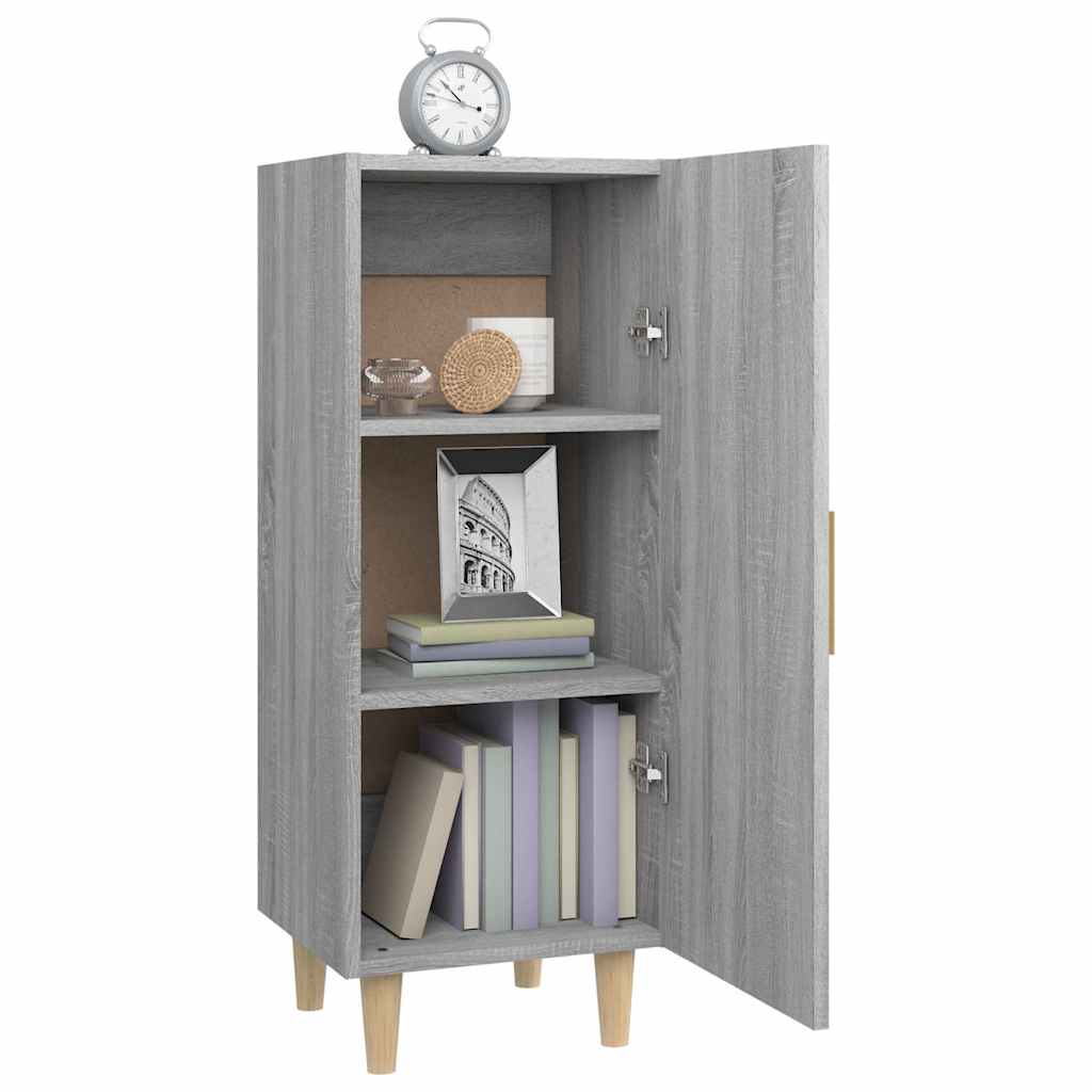 skænk 34,5x34x90 cm konstrueret træ grå sonoma-eg