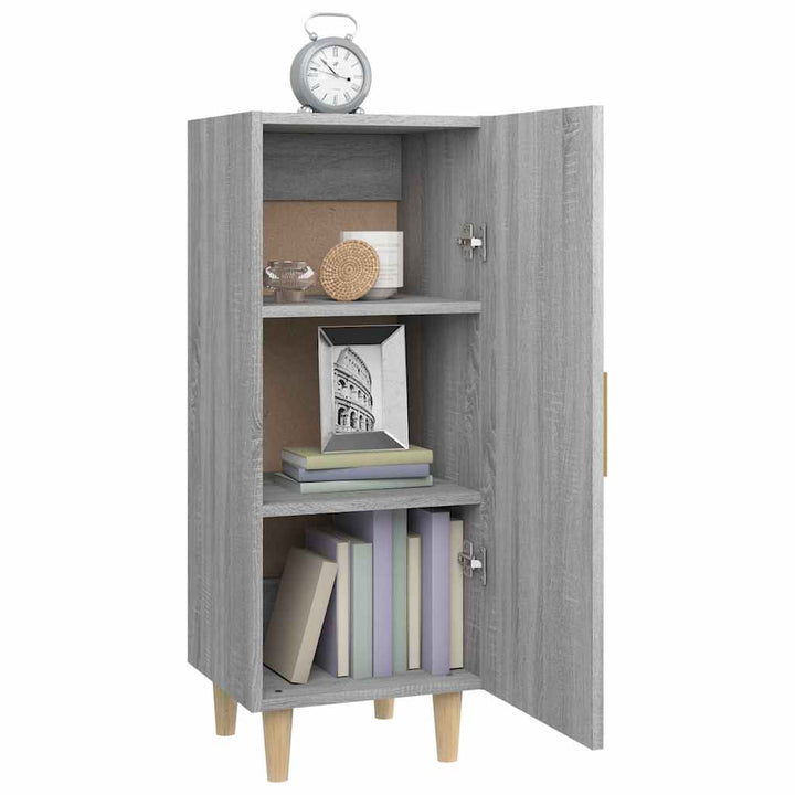 skænk 34,5x34x90 cm konstrueret træ grå sonoma-eg