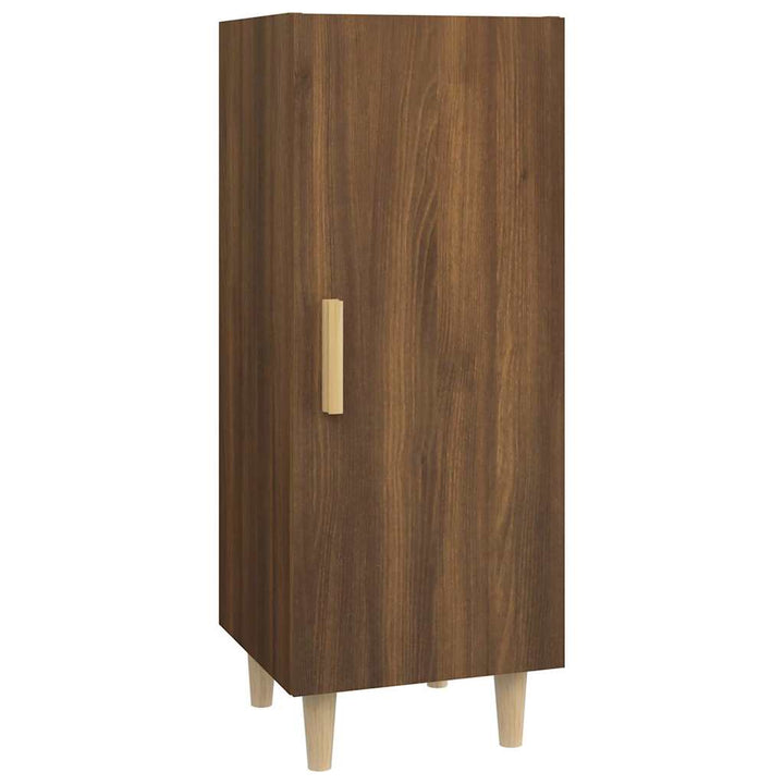 skænk 34,5x34x90 cm konstrueret træ brun egetræsfarve
