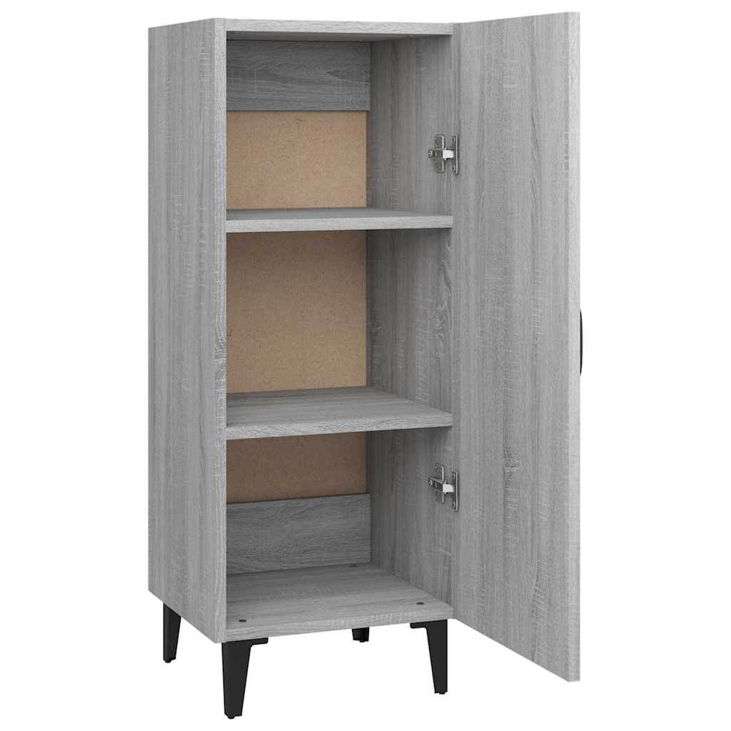 skænk 34,5x34x90 cm konstrueret træ grå sonoma-eg
