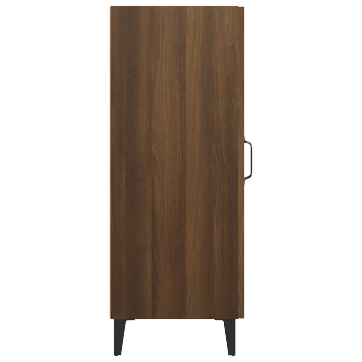 skænk 34,5x34x90 cm konstrueret træ brun egetræsfarve