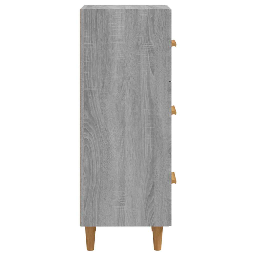 skænk 34,5x34x90 cm konstrueret træ grå sonoma-eg