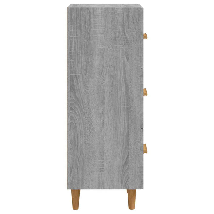 skænk 34,5x34x90 cm konstrueret træ grå sonoma-eg