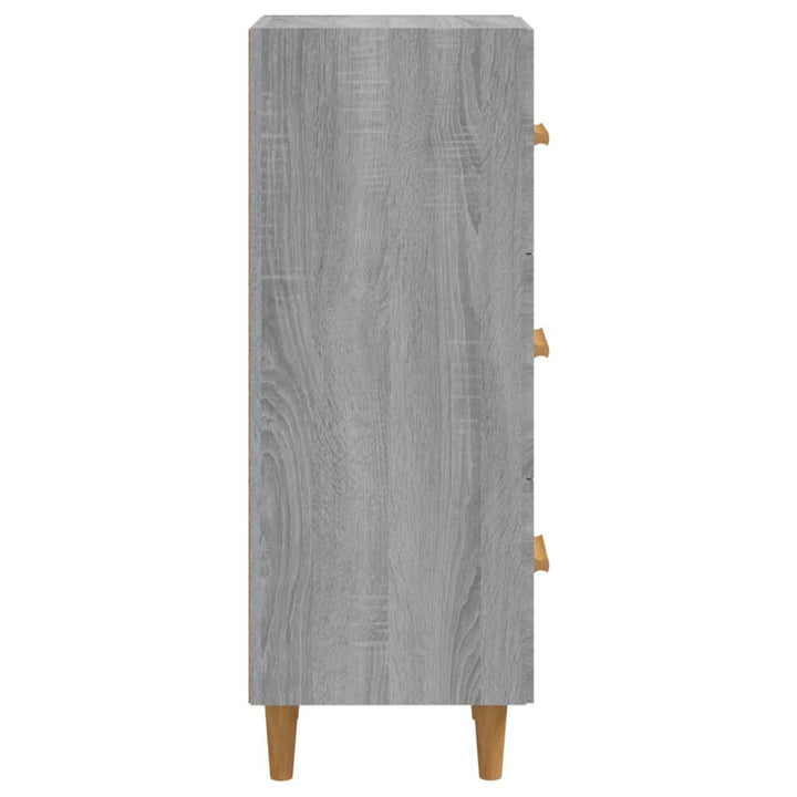 skænk 34,5x34x90 cm konstrueret træ grå sonoma-eg