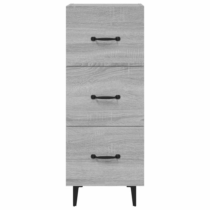 skænk 34,5x34x90 cm konstrueret træ grå sonoma-eg