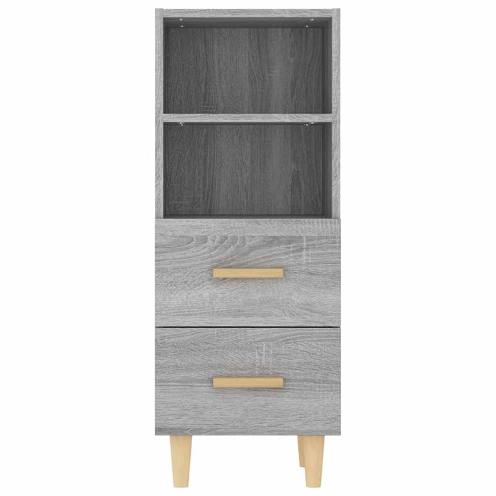 skænk 34,5x34x90 cm konstrueret træ grå sonoma-eg