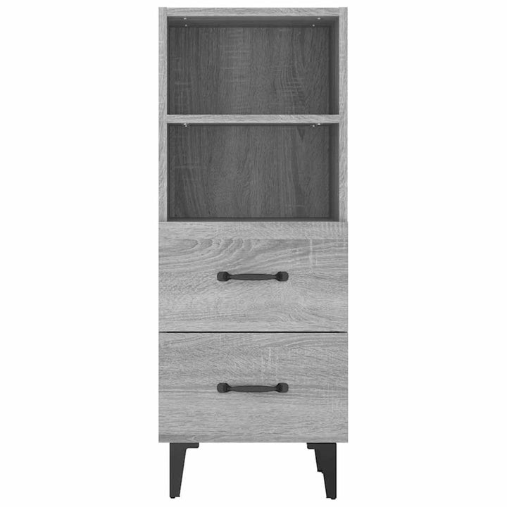 skænk 34,5x34x90 cm konstrueret træ grå sonoma-eg