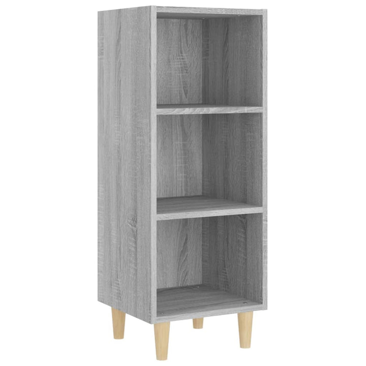 skænk 34,5x32,5x90 cm konstrueret træ grå sonoma-eg