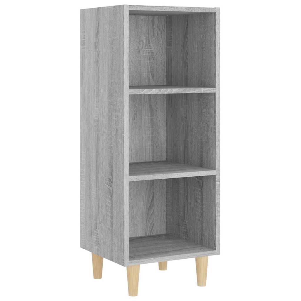 skænk 34,5x32,5x90 cm konstrueret træ grå sonoma-eg