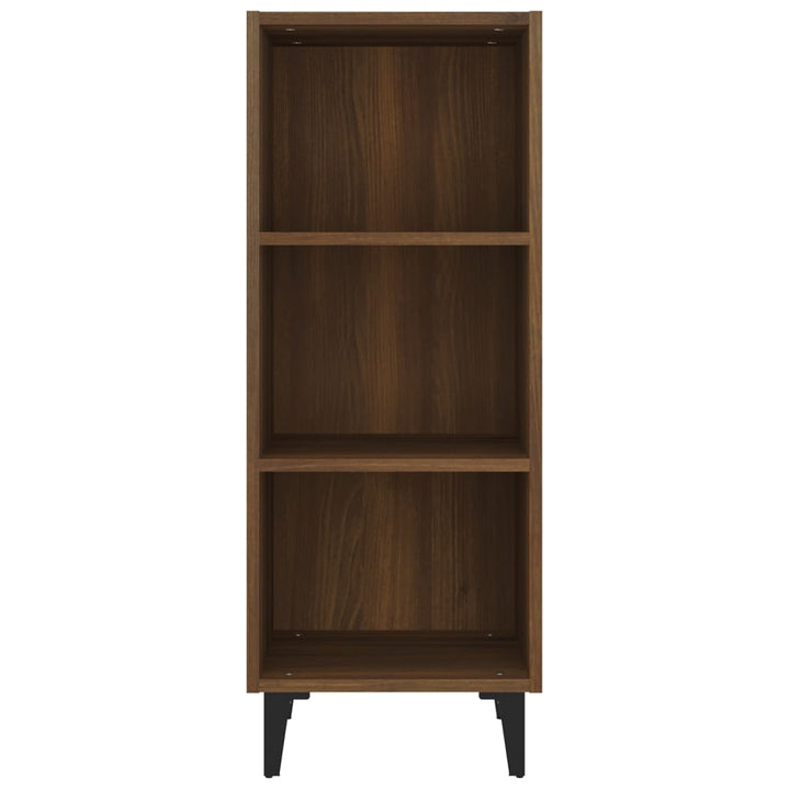 skænk 34,5x32,5x90 cm konstrueret træ brun egetræsfarve