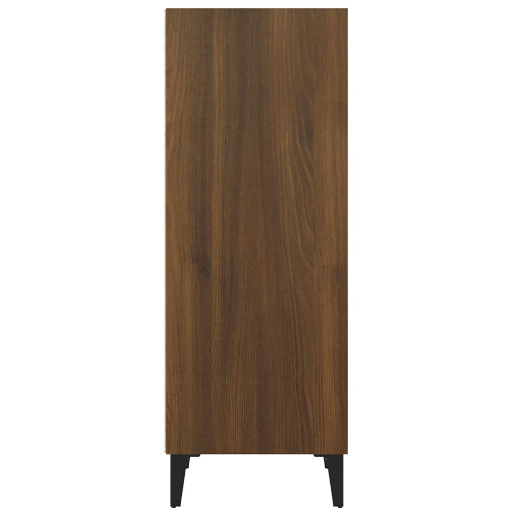 skænk 34,5x32,5x90 cm konstrueret træ brun egetræsfarve