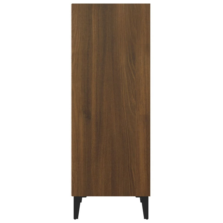 skænk 34,5x32,5x90 cm konstrueret træ brun egetræsfarve