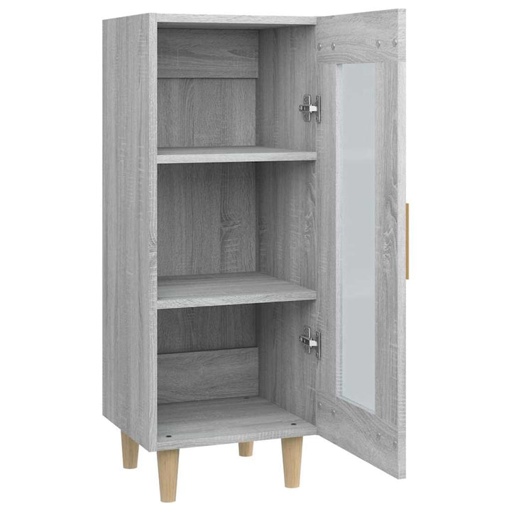 skænk 34,5x34x90 cm konstrueret træ grå sonoma-eg