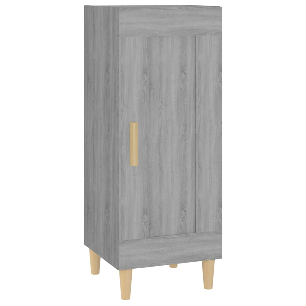 skænk 34,5x34x90 cm konstrueret træ grå sonoma-eg