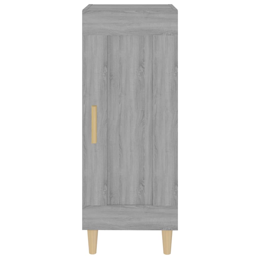 skænk 34,5x34x90 cm konstrueret træ grå sonoma-eg
