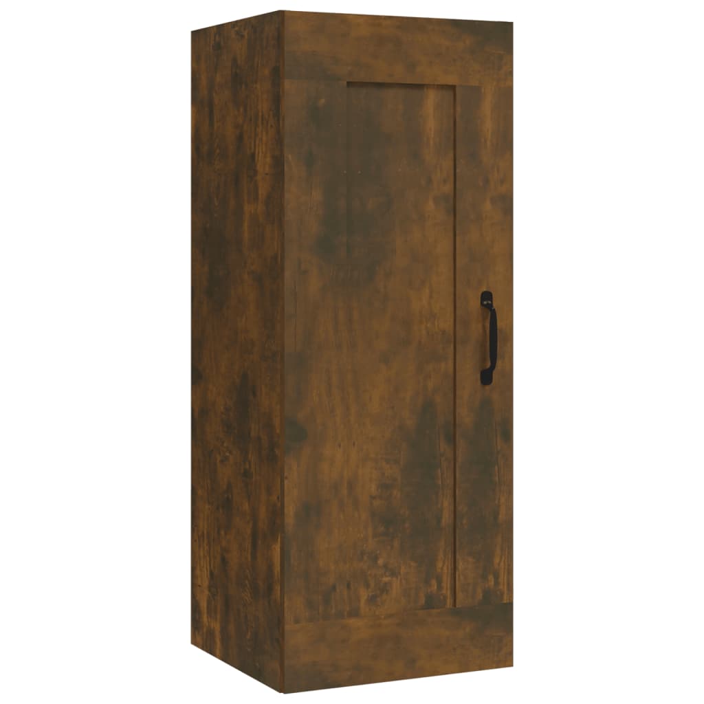 vægskab 35x34x90 cm konstrueret træ røget egetræsfarve