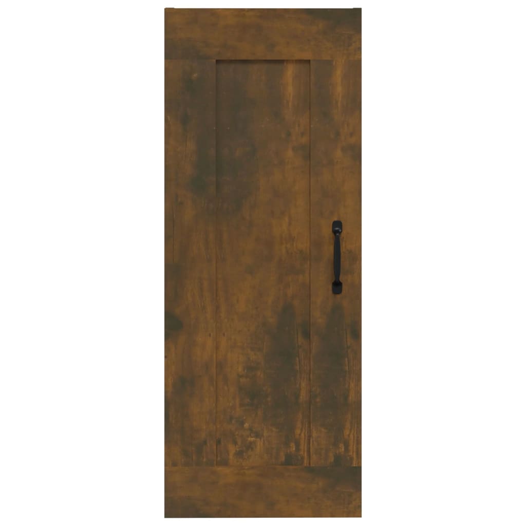 vægskab 35x34x90 cm konstrueret træ røget egetræsfarve