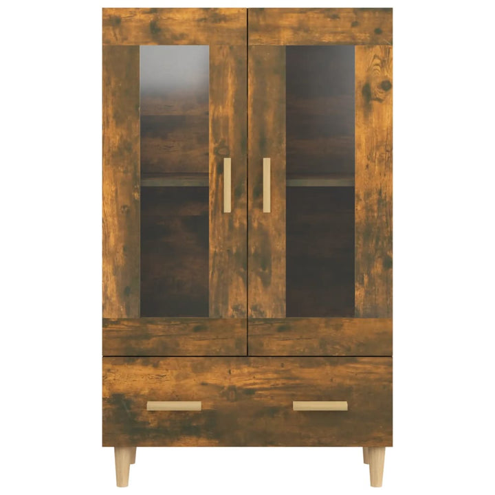 skab 70x31x115 cm konstrueret træ røget egetræsfarve