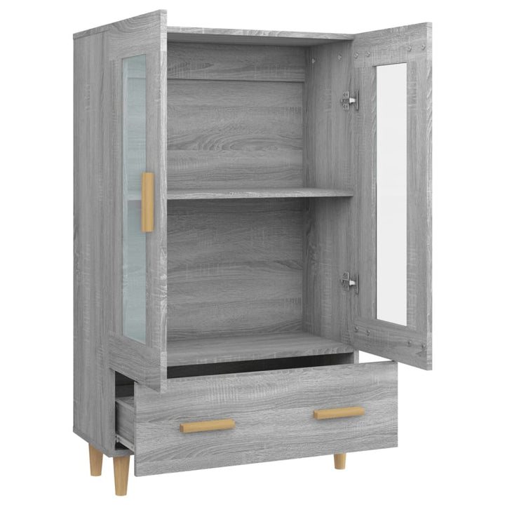 skab 70x31x115 cm konstrueret træ grå sonoma-eg