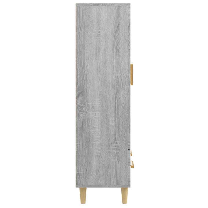 skab 70x31x115 cm konstrueret træ grå sonoma-eg