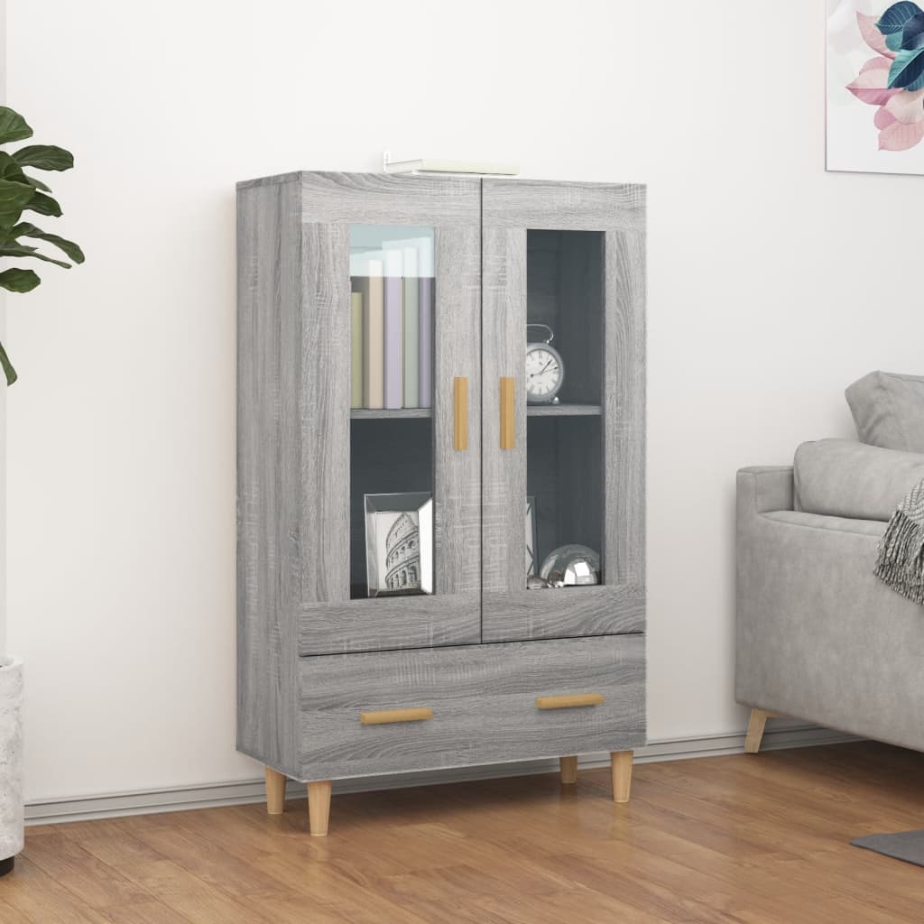 skab 70x31x115 cm konstrueret træ grå sonoma-eg