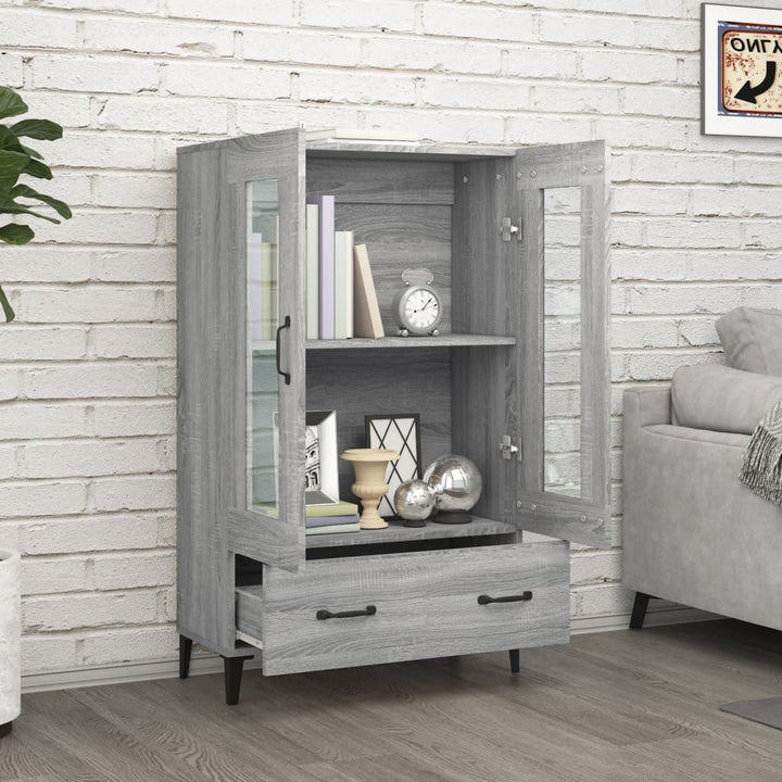 skab 70x31x115 cm konstrueret træ grå sonoma-eg