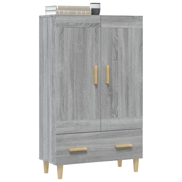 skab 70x31x115 cm konstrueret træ grå sonoma-eg