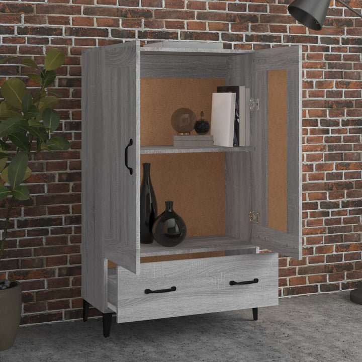skab 70x31x115 cm konstrueret træ grå sonoma-eg