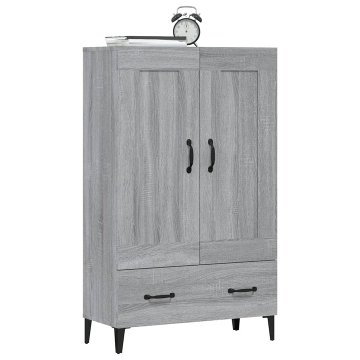 skab 70x31x115 cm konstrueret træ grå sonoma-eg