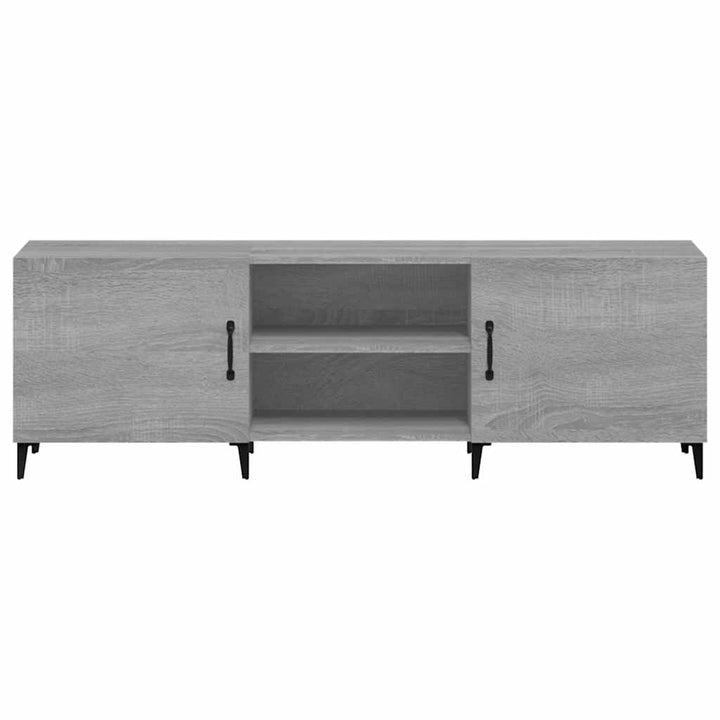 tv-bord 150x30x50 cm konstrueret træ grå sonoma-eg