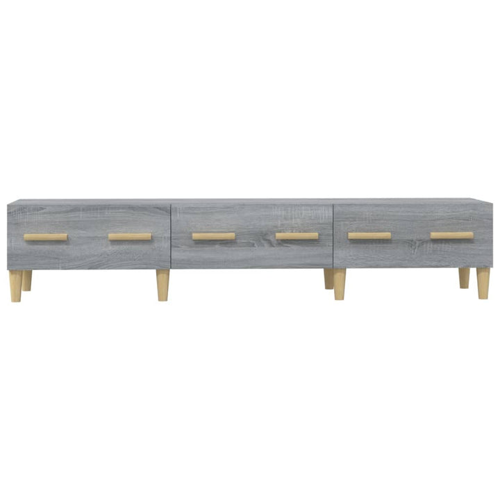 tv-bord 150x34,5x30 cm konstrueret træ grå sonoma-eg