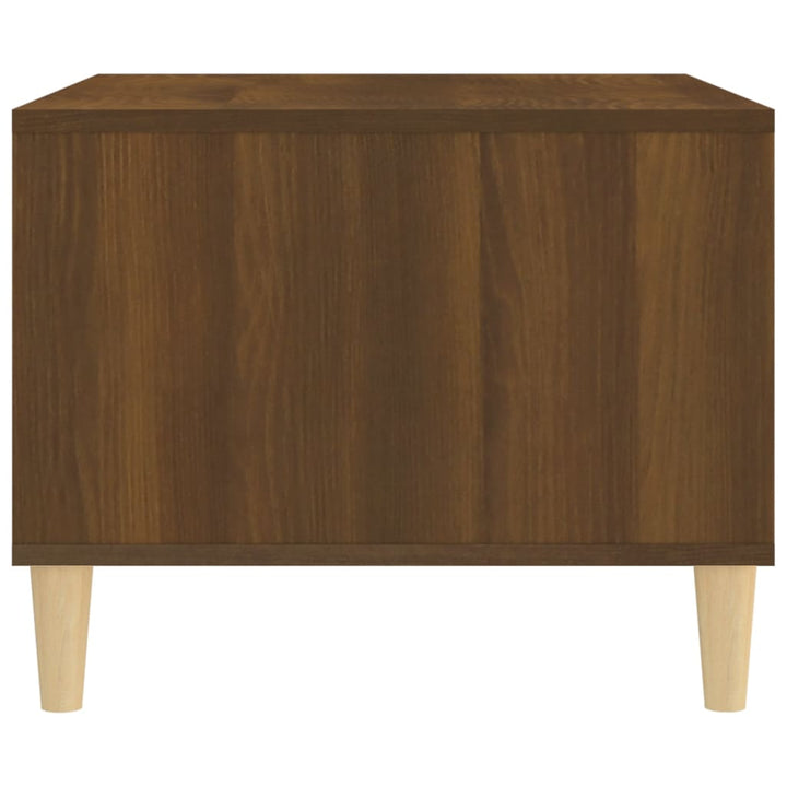 sofabord 60x50x40 cm konstrueret træ brun egetræsfarve