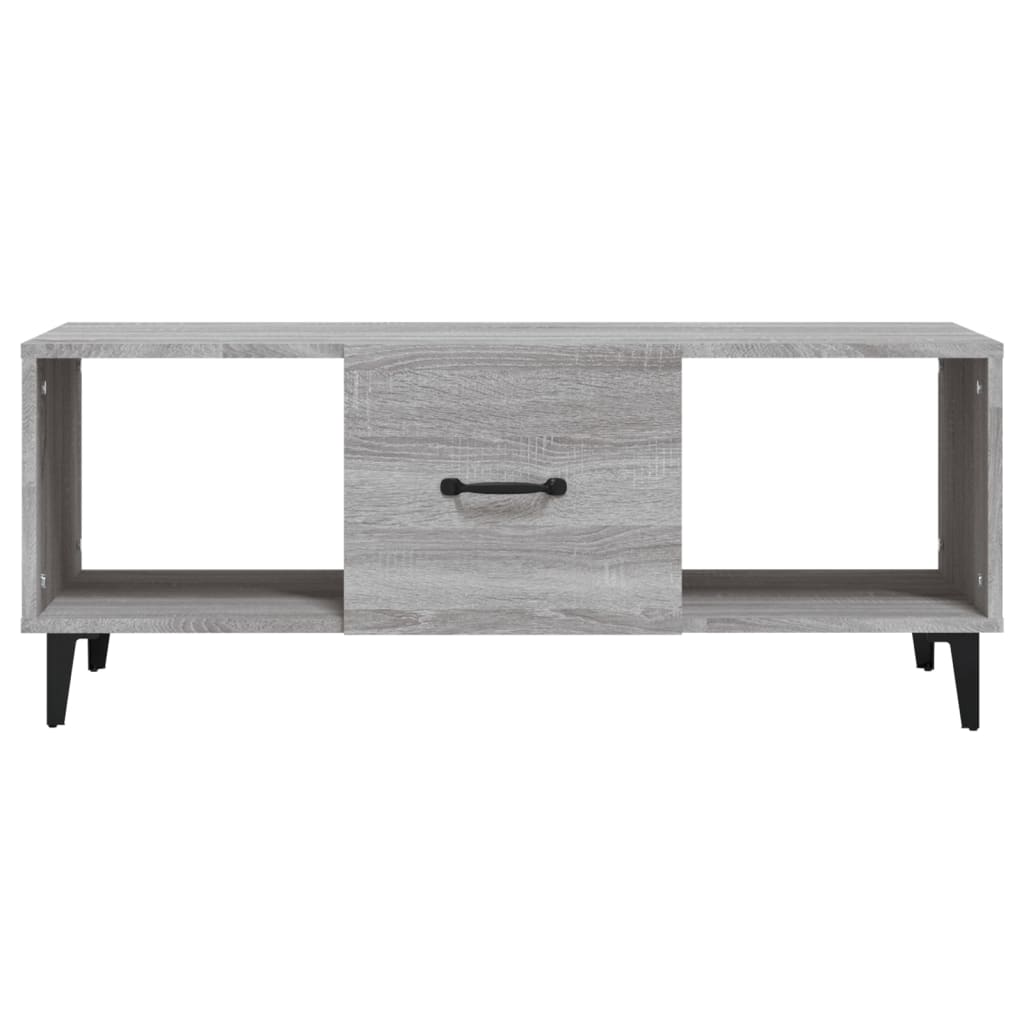 sofabord 102x50x40 cm konstrueret træ grå sonoma-eg