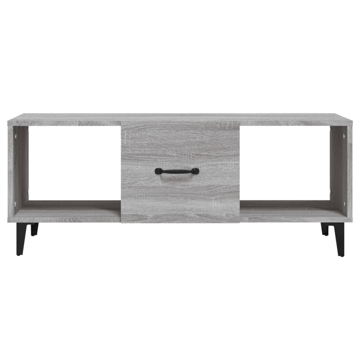 sofabord 102x50x40 cm konstrueret træ grå sonoma-eg