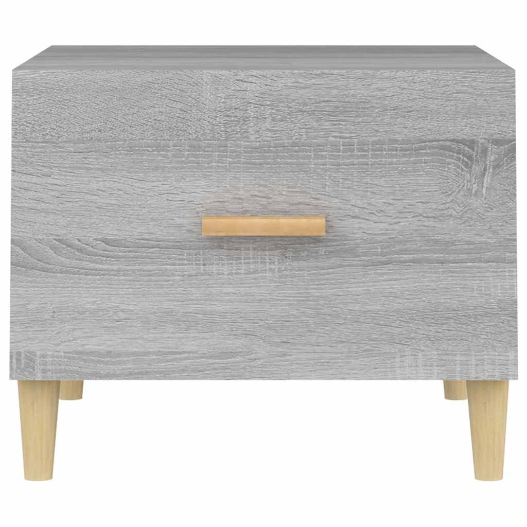 sofabord 50x50x40 cm konstrueret træ grå sonoma-eg