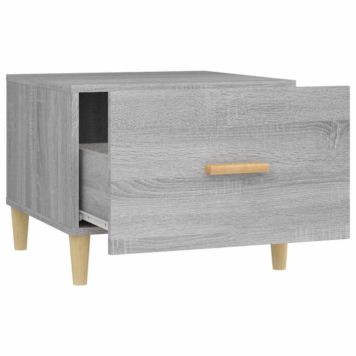 sofaborde 2 stk. 50x50x40 cm konstrueret træ grå sonoma-eg