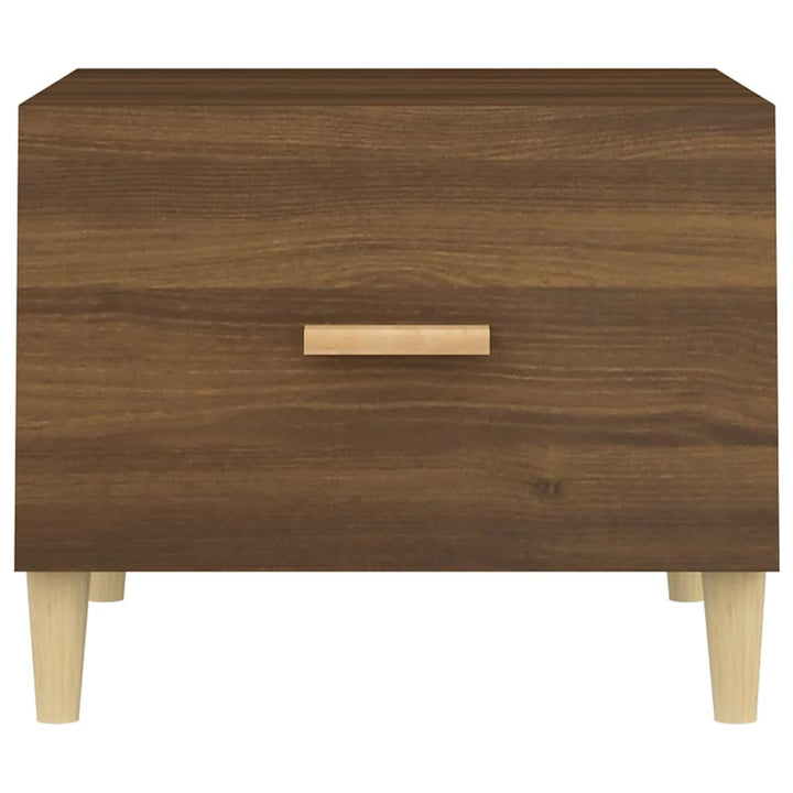 sofabord 50x50x40 cm konstrueret træ brun egetræsfarve