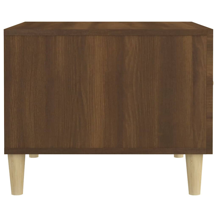 sofabord 50x50x40 cm konstrueret træ brun egetræsfarve