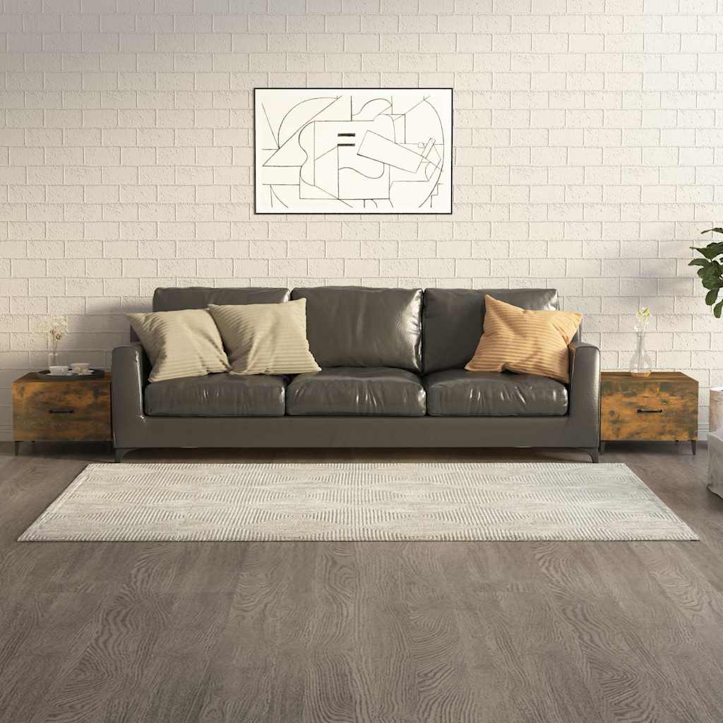 sofaborde med metalben 2 stk. 50x50x40 cm røget egetræsfarve
