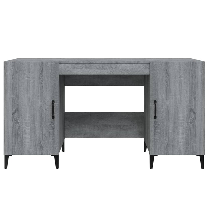 skrivebord 140x50x75 cm konstrueret træ grå sonoma-eg