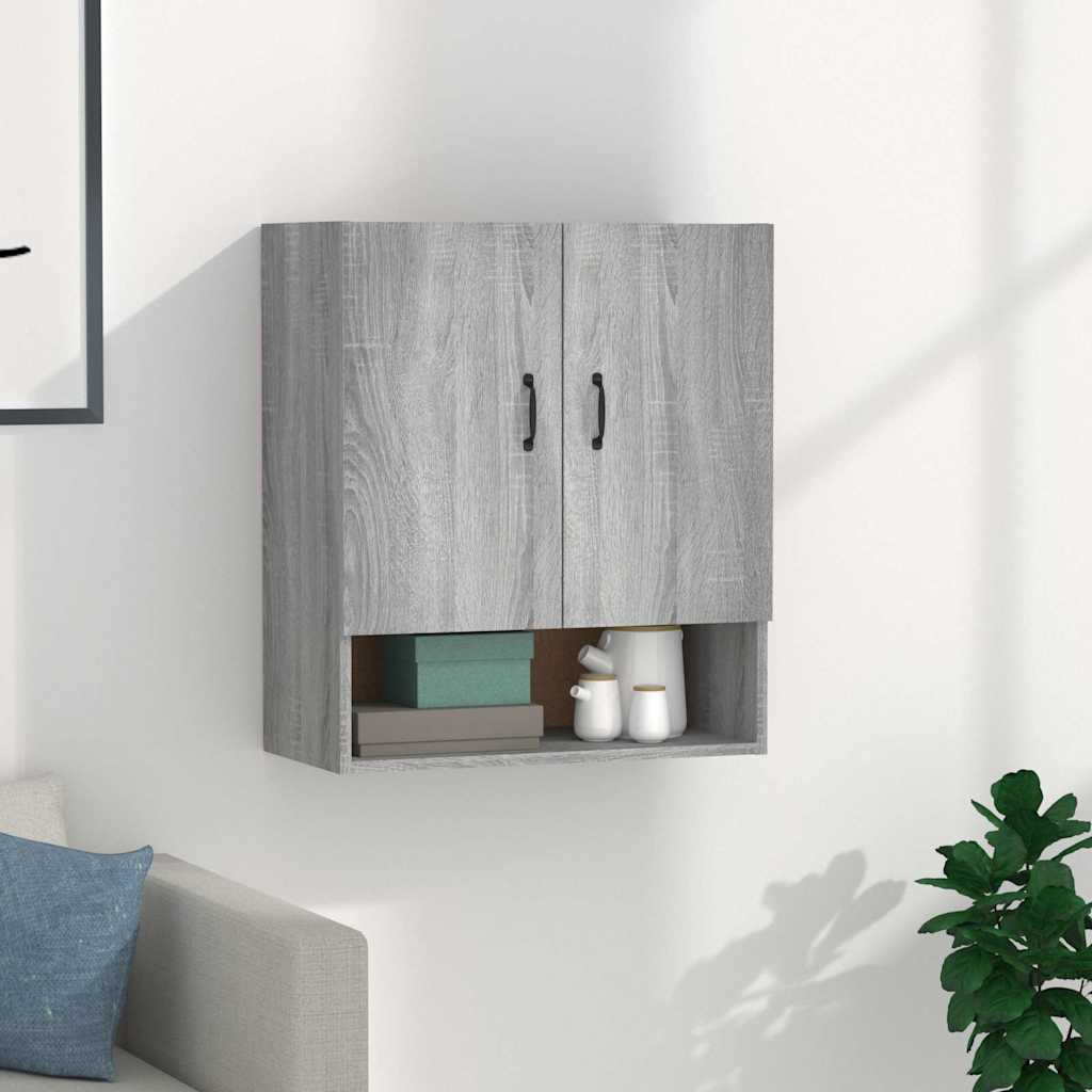 vægskab 60x31x70 cm konstrueret træ grå sonoma-eg