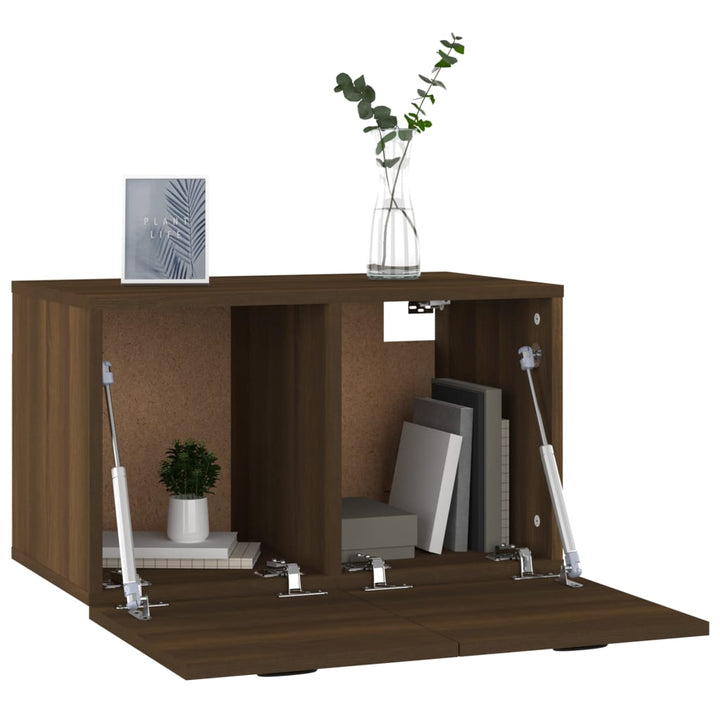 vægskab 60x36,5x35 cm konstrueret træ brun egetræsfarve