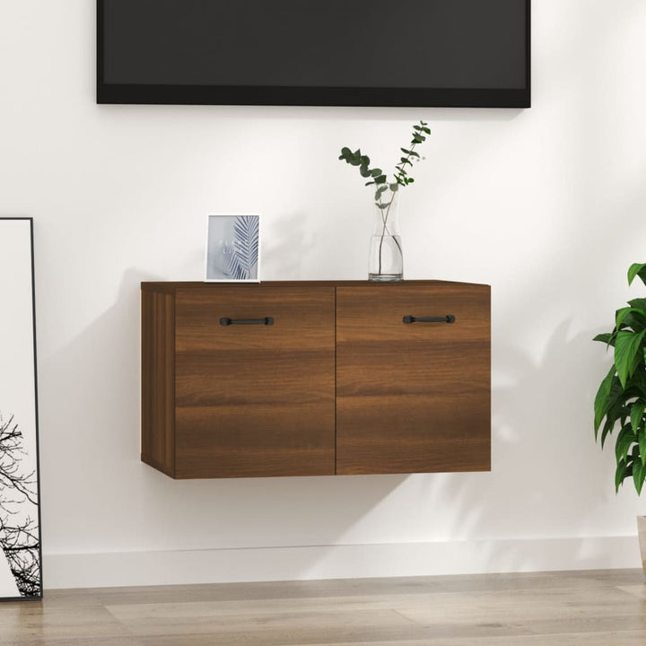 vægskab 60x36,5x35 cm konstrueret træ brun egetræsfarve