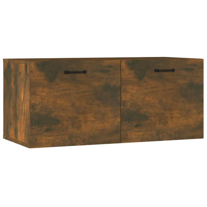 vægskab 80x36,5x35 cm konstrueret træ røget egetræsfarve